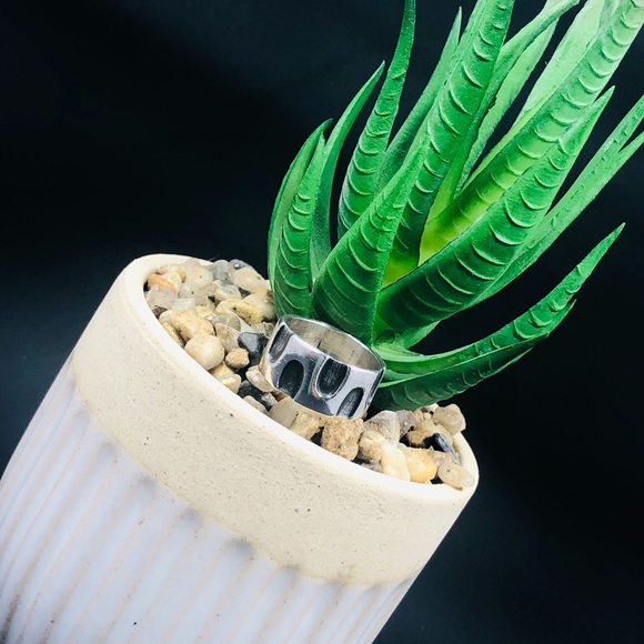 Vintage Bell Trading Post Native American Sterling Silver Wide Band Ring - Picture 9 of 15